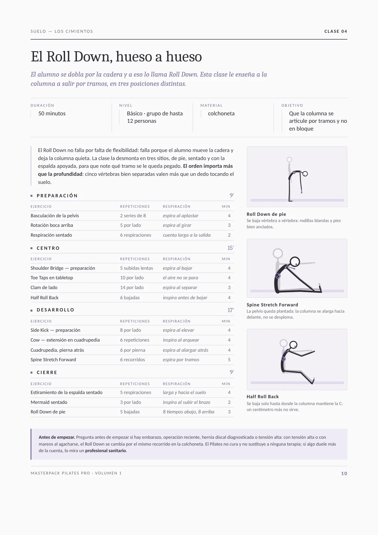 Página real del MasterPack Pilates Pro 1