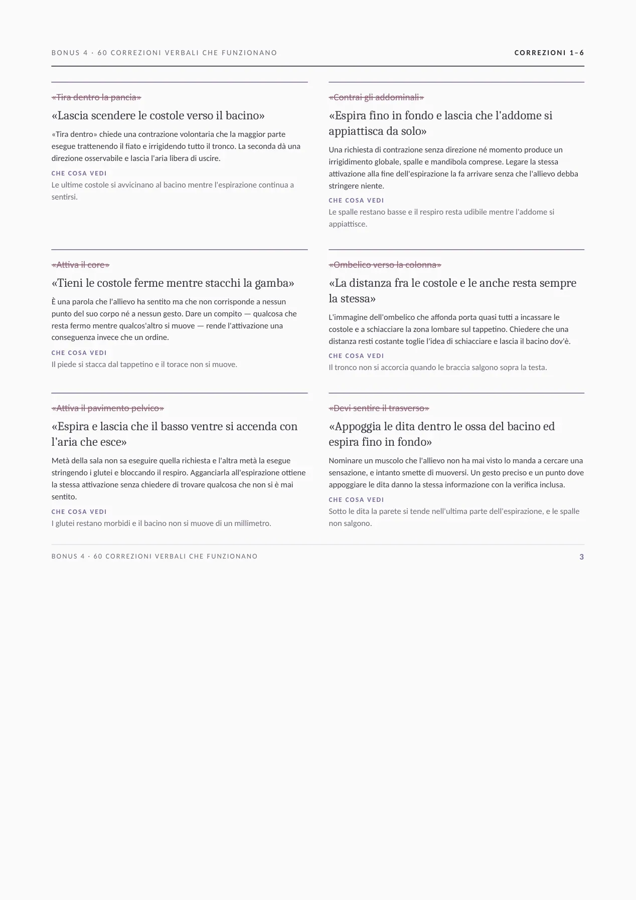 Pagina reale del MasterPack Pilates Pro 4